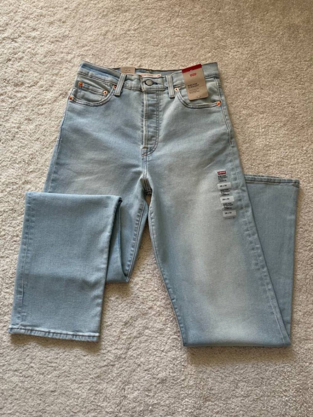 NWT Levi's Ribcage Straight Full Length High Rise Jeans Size 28/32